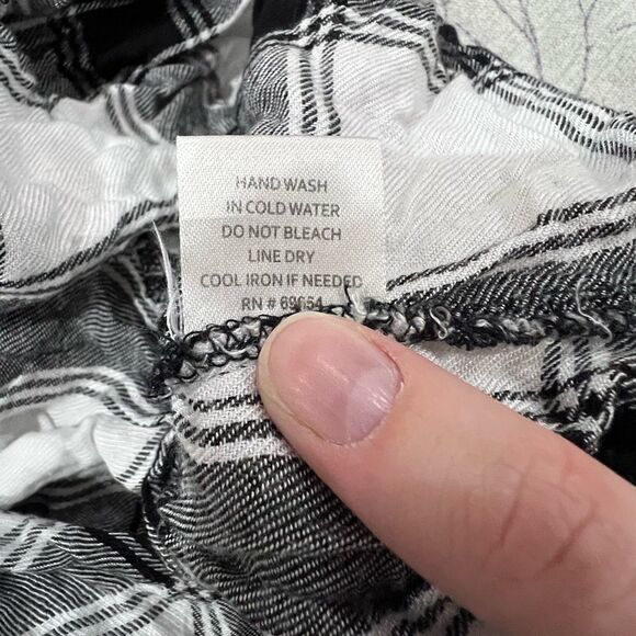 Dizzy Lizzy Plaid Crop Top with Ruffle Sleeves women’s top - Picture 6 of 6